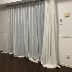 レースカーテン ホワイト 上質 2組