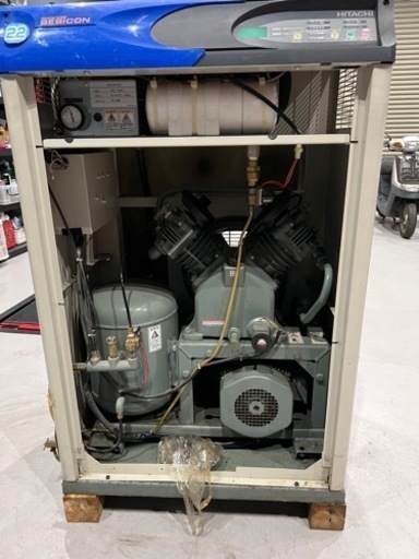 良品　日立　パッケージベビコン　2.2kw ドライヤー付き　200v 60hz 一部OH済　4370h 動作確認済　hitachi コンプレッサー