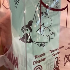 新品【グリーン】温度センサー付タッチパネルサーモスボトル魔法瓶ムーミン水筒の画像