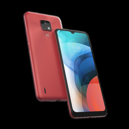 「新品未使用」スマートフォン　motorola moto e7　色サテンコーラル