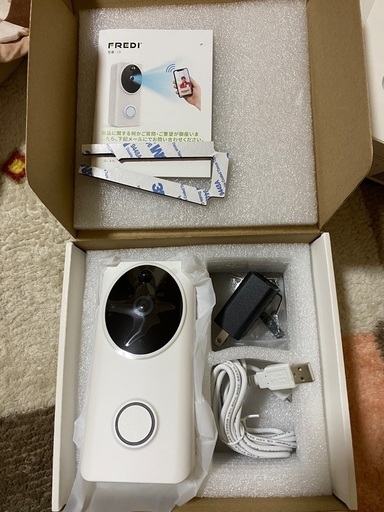【新品】wifiインターホン 可視ドアホン ワイヤレスドアベル 呼び鈴 白色