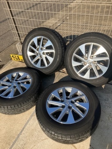 【中古】トヨタ 20アルファード 後期 純正 6.5J-16 +33 5H114.3 + 【中古】ブリヂストン プレイズ PX-RV 215/65R16 4本セット