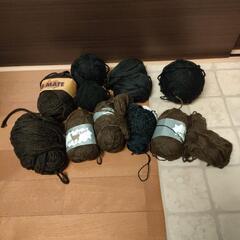 毛糸セットＢ　黒　茶系　★目黒区内・近郊お届け要相談