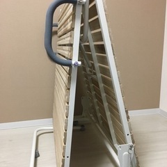 2/22で終了‼️シングル 折りたたみ桐すのこパイプベッドの画像