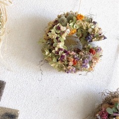 リース材料　花や資材の画像