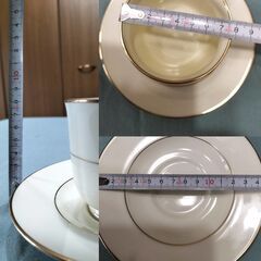 ノリタケ　ボーンチャイナ　コーヒーカップ＆ソーサー　６客セットの画像