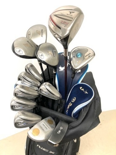 【SOLD OUT！】◆TourStage ＋ NIKE 等◆ゴルフクラブ 全14本セット＋ NEX キャディバッグ＋付属品多数付き