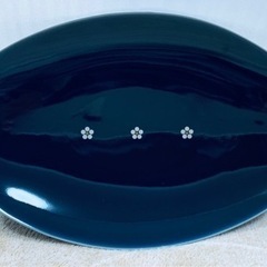 【未使用品】たち吉 瑠璃小花 オーバルボウルの画像