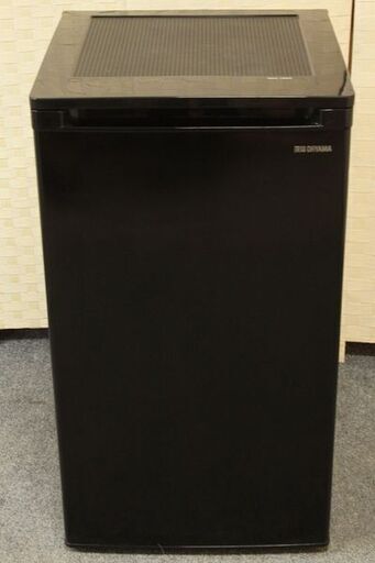 アイリスオーヤマ 1ドア冷凍庫 60L ブラック 前開き&クリアトレイ IUSD-6A-B 2020年製 IRIS OHYAMA その