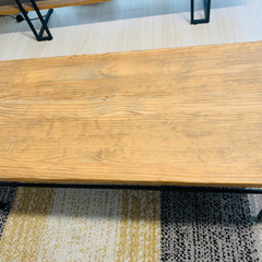 無垢　センターテーブル　カフェテーブルの画像