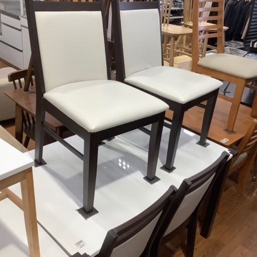 ダイニング　5点セット　ホワイト×ダークブラウン