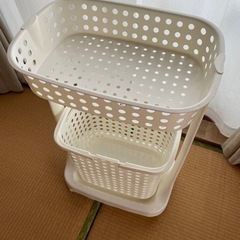 ランドリーバスケット　2段の画像