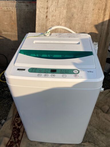 【2020年製】 ヤマダ電機　全自動洗濯機 　4.5kg洗濯機 YWM-T45G1 ステンレス槽 スピードコース24分 一人暮らしにぴったりサイズ