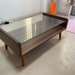 ガラス板ローテーブル　※2/27か28お取引き出来る方の画像