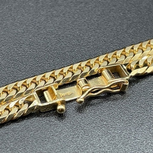 美品★30g-60cm★k18★6面w