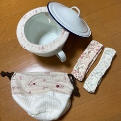 ホーローオマル　おまるカバー　袋付き