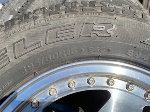 ブリヂストンDUELER A/T 195/80R15 & Wedsホイール 4本