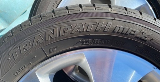 トランパスmpz 225/55r17 10系純正ホイール　4本