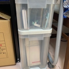 引き出し　2段　中古　プラスチック　収納