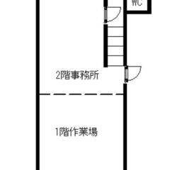 【昭和町工場  】工場の２Ｆ部分が事務所となっており使い勝手の良い物件です。ご見学希望の際にはお気軽にお問合せ下さい。事務所付き工場で駐車場1台無料。 - 高崎市