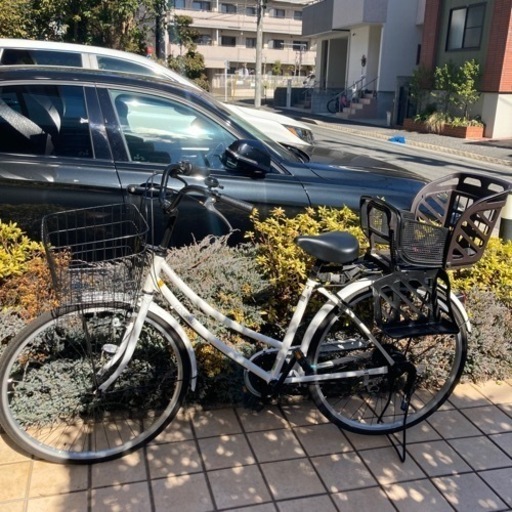 シティサイクル　26インチ　子供のせカゴつき