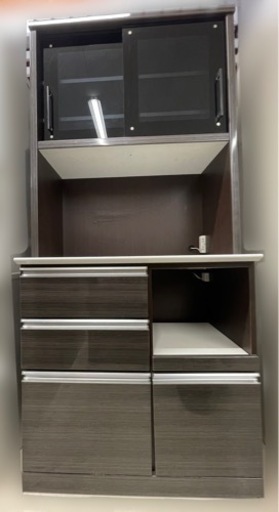 GM71☆＼今月限定！家具SALE！！／☆【近隣配達可能】モイス付き　キッチンボード　幅90　幅88.5×奥50×高191.5㎝　黒　ブラック　リサイクルショップ ケイラック朝霞田島店 　ケイラック　埼玉県　朝霞市　田島　和光市　志木市　新座市　富士見市　ふじみ野市　三芳町　戸田市　蕨市　さいたま市(岩槻以外)　川越市　所沢市　上尾市　東京都　板橋区　練馬区　清瀬市