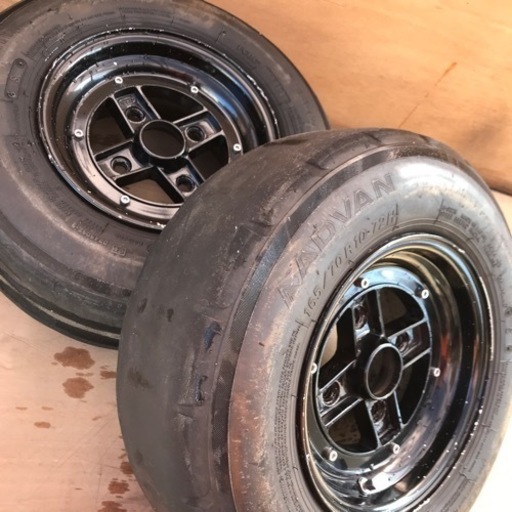 旧車ホンダzで使用10インチタイヤホイール2本セット