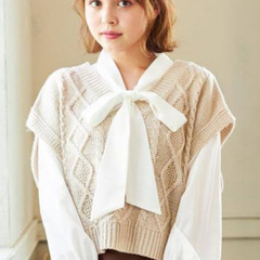 INGNI ボウタイブラウス＆ニット ニットのみ