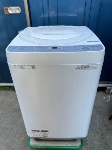 シャープ SHARP ES-GE6B-W 全自動洗濯機(6.0kg) 2018年