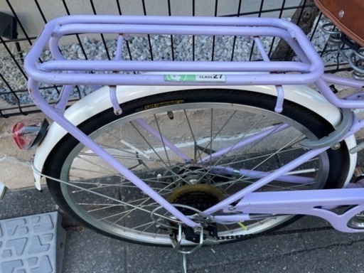27インチ自転車　【美品】女の子向けタイヤ前後新品交換済み　