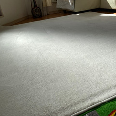 洗えるカーペット　白　汚れあり