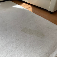 洗えるカーペット　白　汚れありの画像