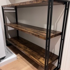 オープンシェルフ ラック 本棚 木目