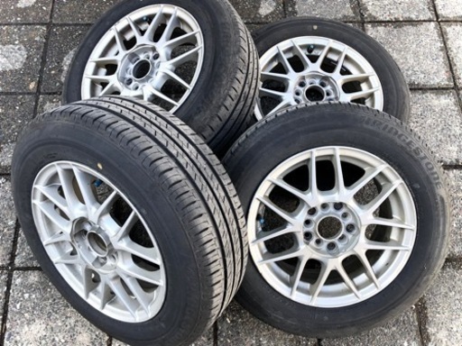 ◆深溝！夏タイヤ 4本セット ブリヂストン ECOPIA 195/65R15 アルミホイール15x6.5JJ 100/114.3 5H
