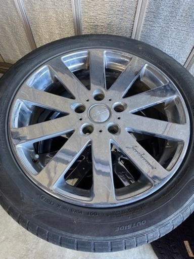 アルミホイール　タイヤ付き　17インチ　メッキ