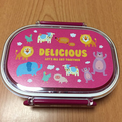 【中古】アニマル弁当箱(ピンク)