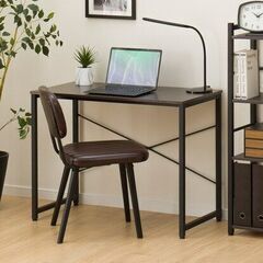 ニトリ　デスク(ザッキー 95 DBR/BK)