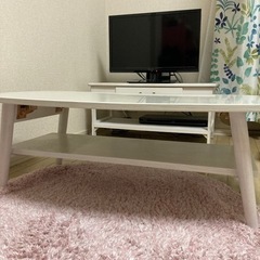 【無料】折り畳み式テーブル　ホワイト　一人暮らし向き！の画像