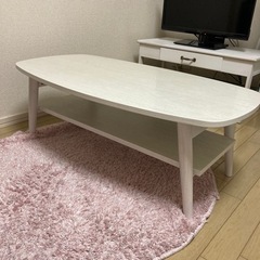 【無料】折り畳み式テーブル　ホワイト　一人暮らし向き！の画像