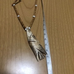 値下げ★ エスニック系 木の魚のネックレス ★の画像