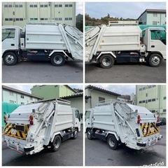 車フレーム腐食無し！CNGタンク交換済み！ H19年いすゞエルフ！4.2新明和プレスパッカー積載2000Kg！植木屋所有の画像