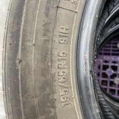 (バリ山)195/65R15 ノーマルタイヤ4本　１５インチ　夏タイヤ　プリウスの画像