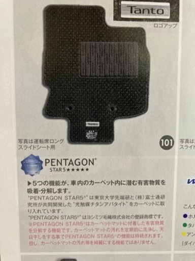 新型タント純正マット綺麗
