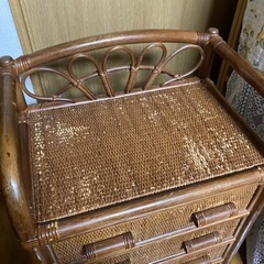 ☆お値引き☆昔懐かしい籐製☆レトロ収納タンス☆自宅保管品の画像