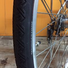 《レンタサイクル店使用　自転車整備士整備済み！》NO１１２ 中古車　26インチ　Panasonic　電動アシスト車　シルバー　バッテリー新品8.9hの画像