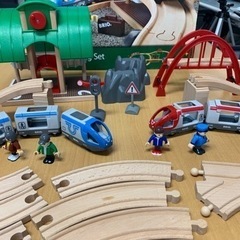 【再投稿】BRIO（ブリオ）のレールウェイセットの画像