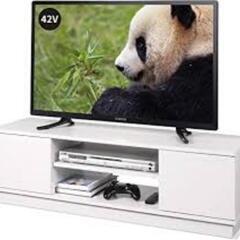 値下げ！【2/27迄】テレビ台（ホワイト）幅108×奥行30×高...