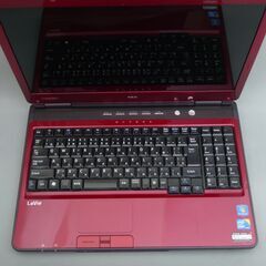 大容量HDD-500G Wi-Fi有 レッド 赤 ノートパソコン 15.6型 NEC PC