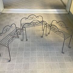 ●お譲りする方決定しました●スチール　フラワースタンド　３個　プ...