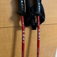 【お取引予定の方が決まりました】 LEKI★レキ スキー ストック GALAXY HTS6.0 ワインレッド★全長120cmの画像
